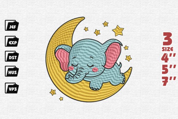 Baby Elephant Moon Embroidery: A Designer’s Review