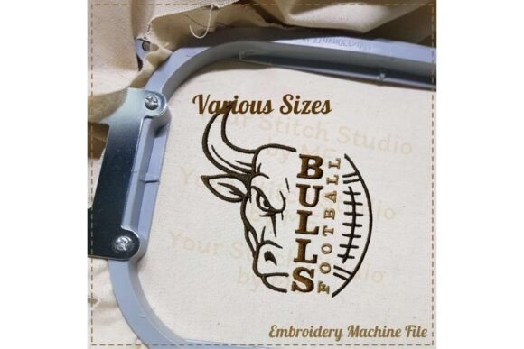 Review: Bull Football Logo Embroidery Design for Etsy Shops