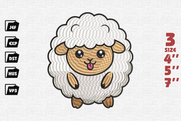 Review: Cute Fluffy Sheep Embroidery Design