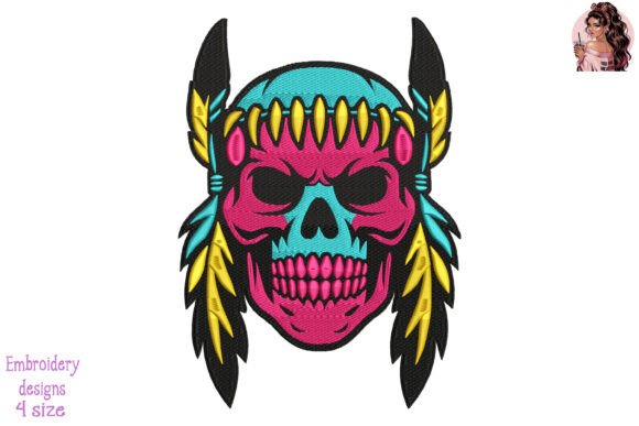 Reviewing the Psychedelic War Skull Embroidery Design