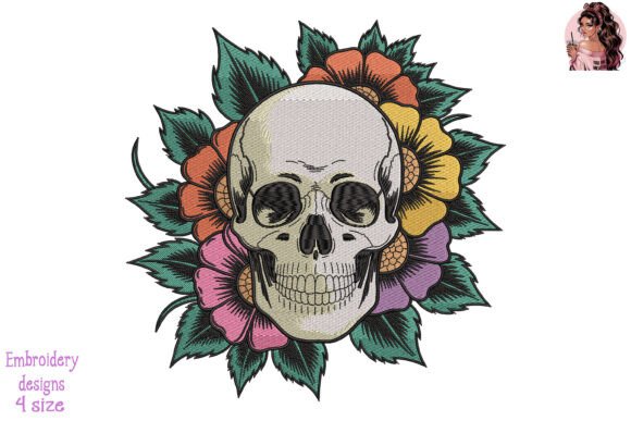 Skull with Flowers Embroidery Review